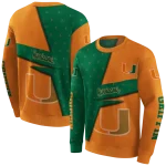 personalized miami hurricanes abstract shape orange hoodie best selling