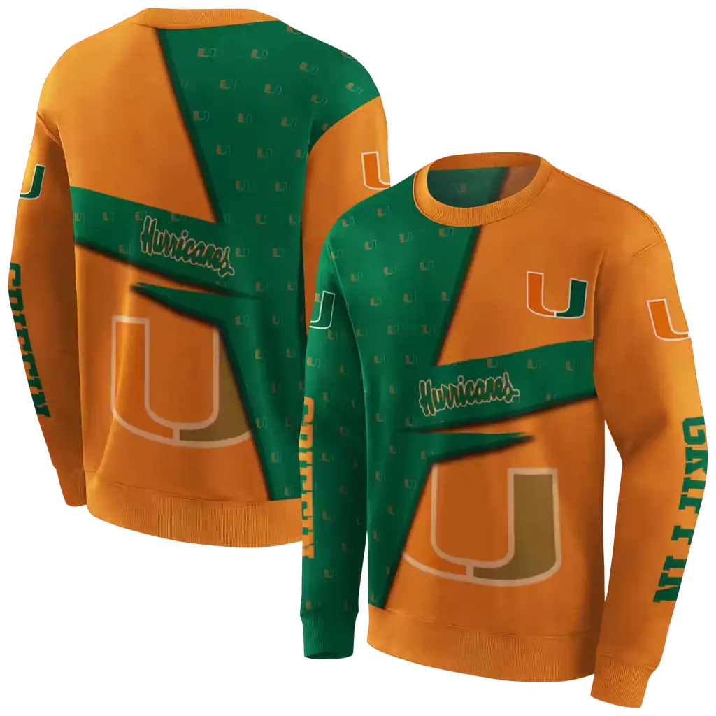 personalized miami hurricanes abstract shape orange hoodie premium grade personalized miami hurricanes abstract shape orange hoodie premium grade