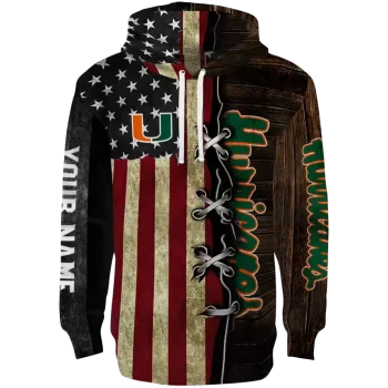 personalized miami hurricanes american pride hoodie best selling