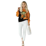 personalized miami hurricanes baby yoda orange black hoodie best selling