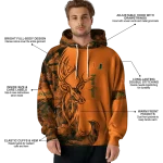 personalized miami hurricanes deer silhouette orange hoodie best selling