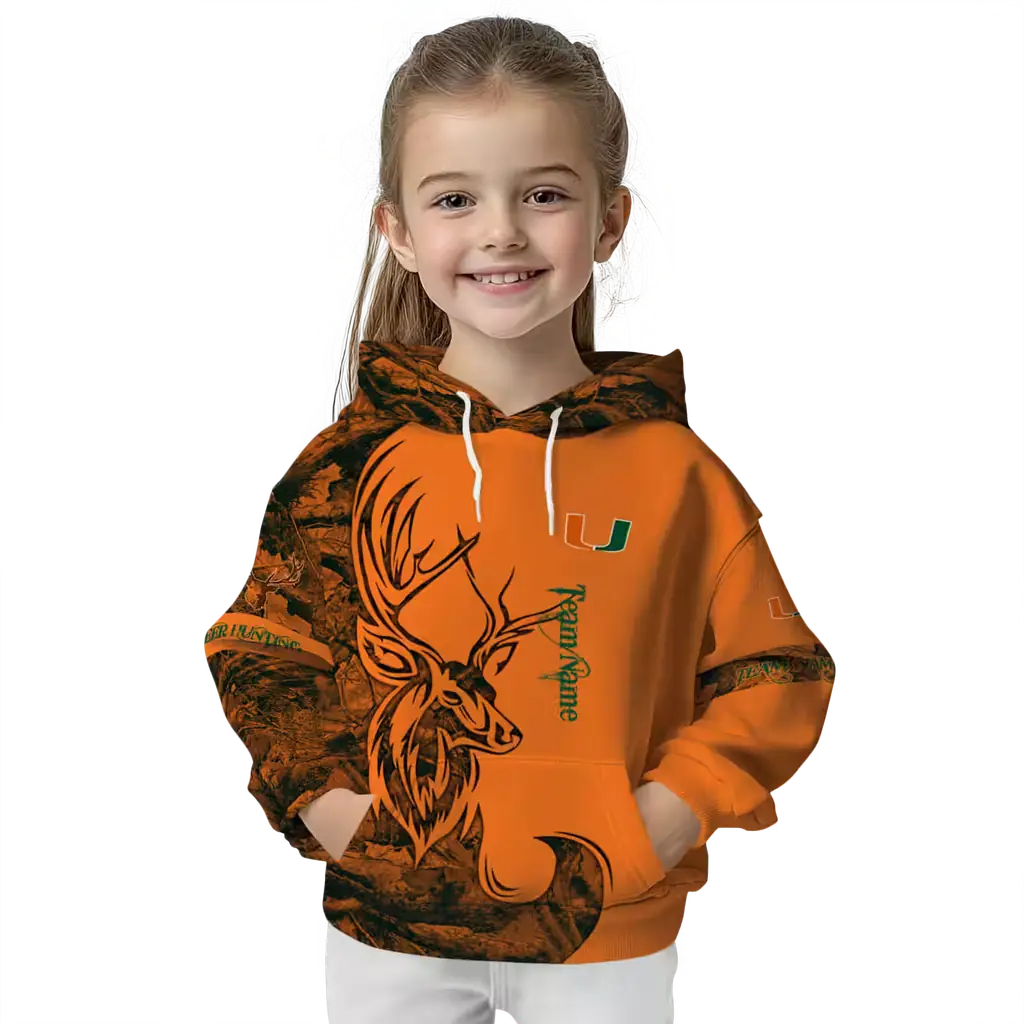 personalized miami hurricanes deer silhouette orange hoodie top rated personalized miami hurricanes deer silhouette orange hoodie top rated