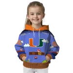 personalized miami hurricanes mario blue black hoodie best selling