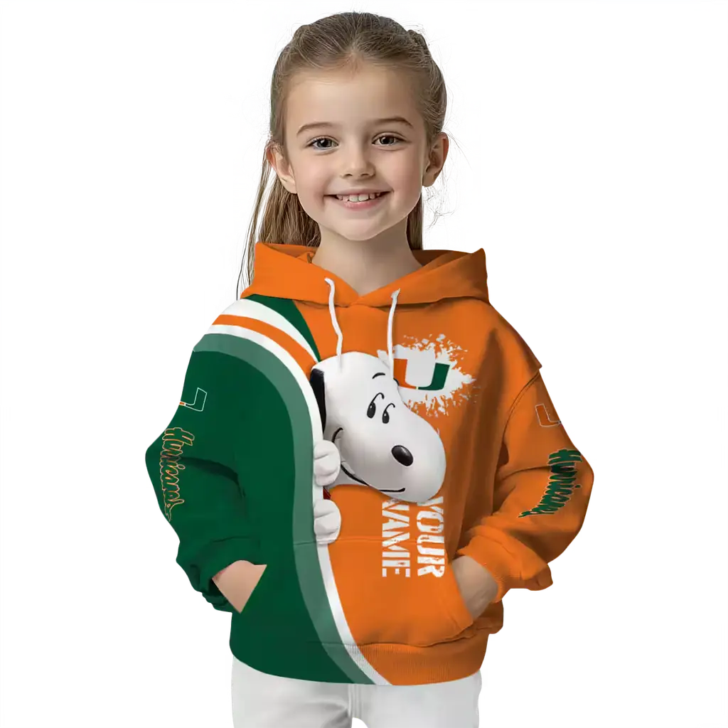 personalized miami hurricanes peeking snoopy orange hoodie top rated personalized miami hurricanes peeking snoopy orange hoodie top rated