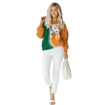 personalized miami hurricanes peeking snoopy orange hoodie best selling