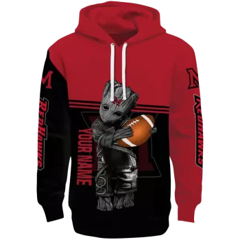 personalized miami redhawks baby groot red black hoodie best selling