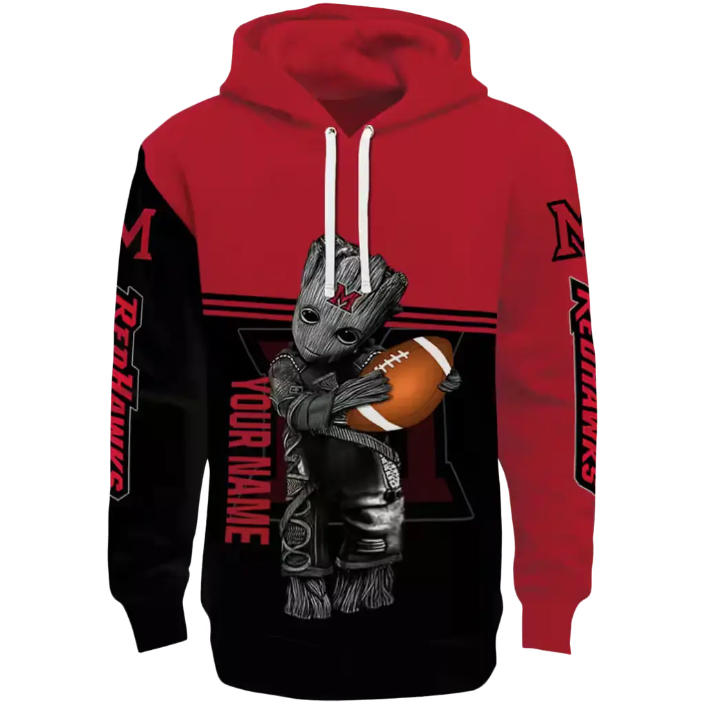 personalized miami redhawks baby groot red black hoodie best selling personalized miami redhawks baby groot red black hoodie best selling