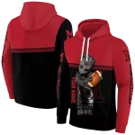 personalized miami redhawks baby groot red black hoodie best selling