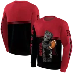 personalized miami redhawks baby groot red black hoodie best selling