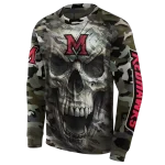personalized miami redhawks camo skull hoodie best selling