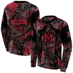 personalized miami redhawks hunting theme red black hoodie best selling