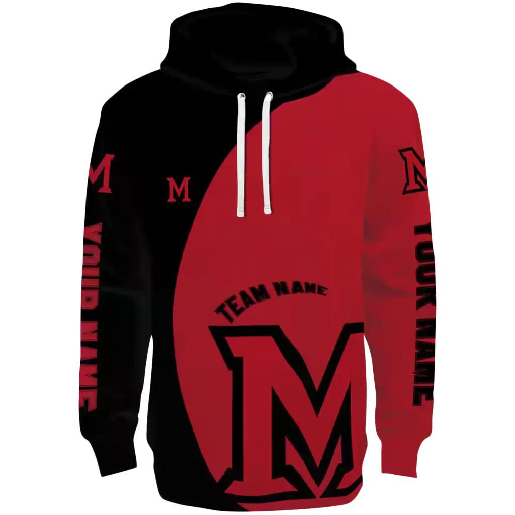 personalized miami redhawks minimalist design red black hoodie best selling personalized miami redhawks minimalist design red black hoodie best selling