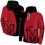 personalized miami redhawks minimalist design red black hoodie best selling