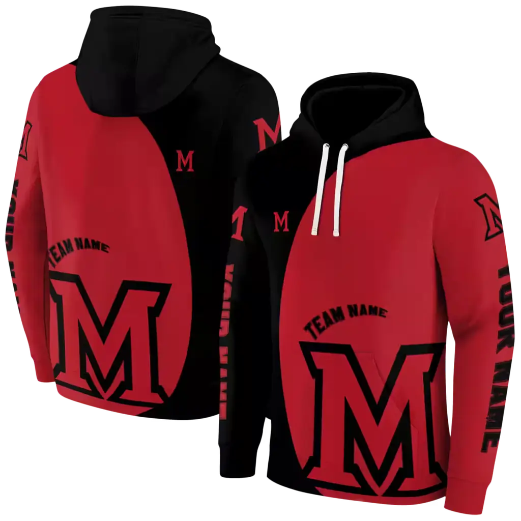 personalized miami redhawks minimalist design red black hoodie fashion forward personalized miami redhawks minimalist design red black hoodie fashion forward