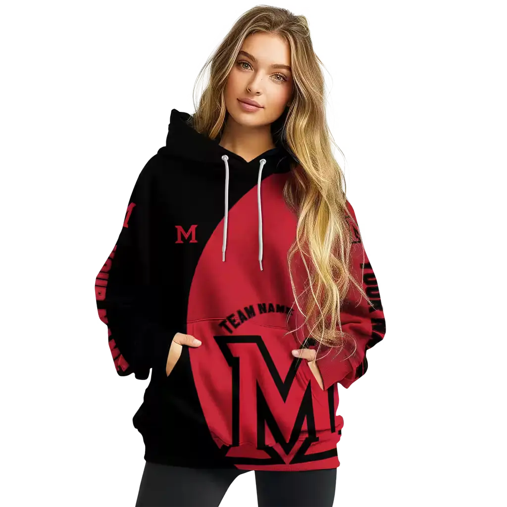 personalized miami redhawks minimalist design red black hoodie high quality personalized miami redhawks minimalist design red black hoodie high quality