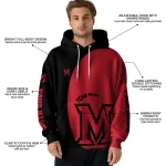 personalized miami redhawks minimalist design red black hoodie best selling