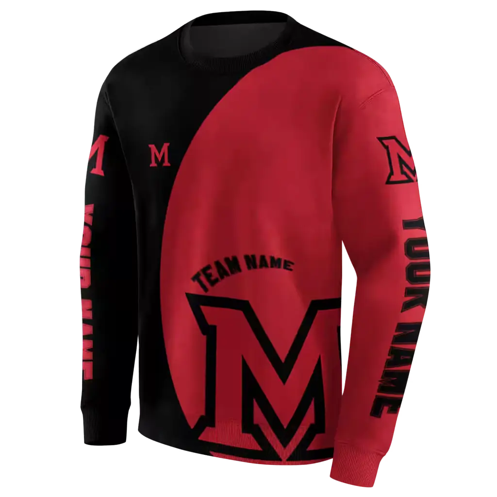 personalized miami redhawks minimalist design red black hoodie new arrival personalized miami redhawks minimalist design red black hoodie new arrival