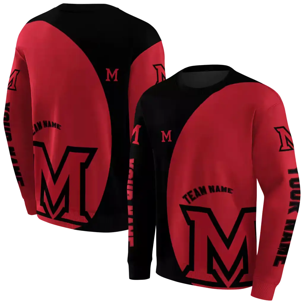 personalized miami redhawks minimalist design red black hoodie premium grade personalized miami redhawks minimalist design red black hoodie premium grade