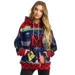 personalized miami redhawks spongebob patrick star red navy hoodie best selling