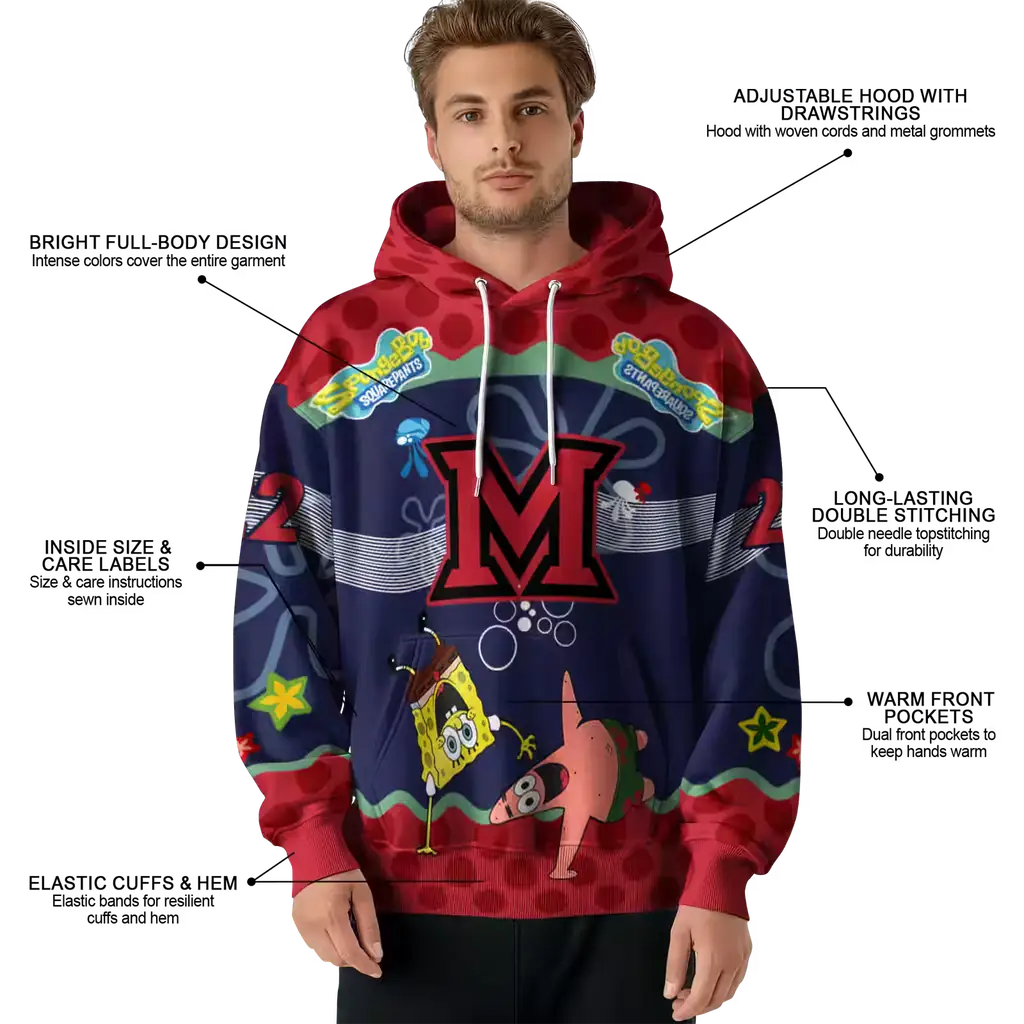 personalized miami redhawks spongebob patrick star red navy hoodie latest model personalized miami redhawks spongebob patrick star red navy hoodie latest model