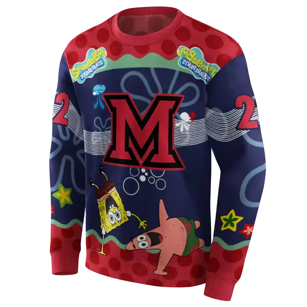 personalized miami redhawks spongebob patrick star red navy hoodie new arrival personalized miami redhawks spongebob patrick star red navy hoodie new arrival