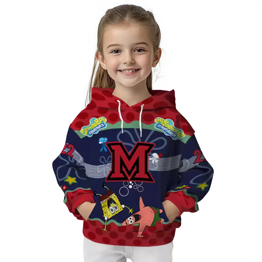 personalized miami redhawks spongebob patrick star red navy hoodie top rated personalized miami redhawks spongebob patrick star red navy hoodie top rated