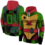 personalized miami redhawks superhero armor red green hoodie best selling
