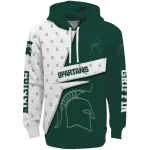 personalized michigan state spartans abstract shape green hoodie best selling