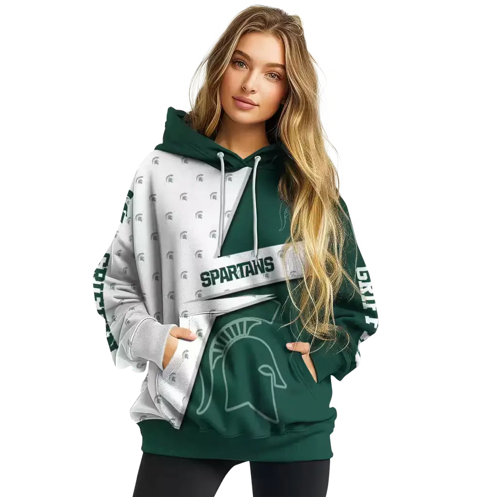 personalized michigan state spartans abstract shape green hoodie high quality personalized michigan state spartans abstract shape green hoodie high quality