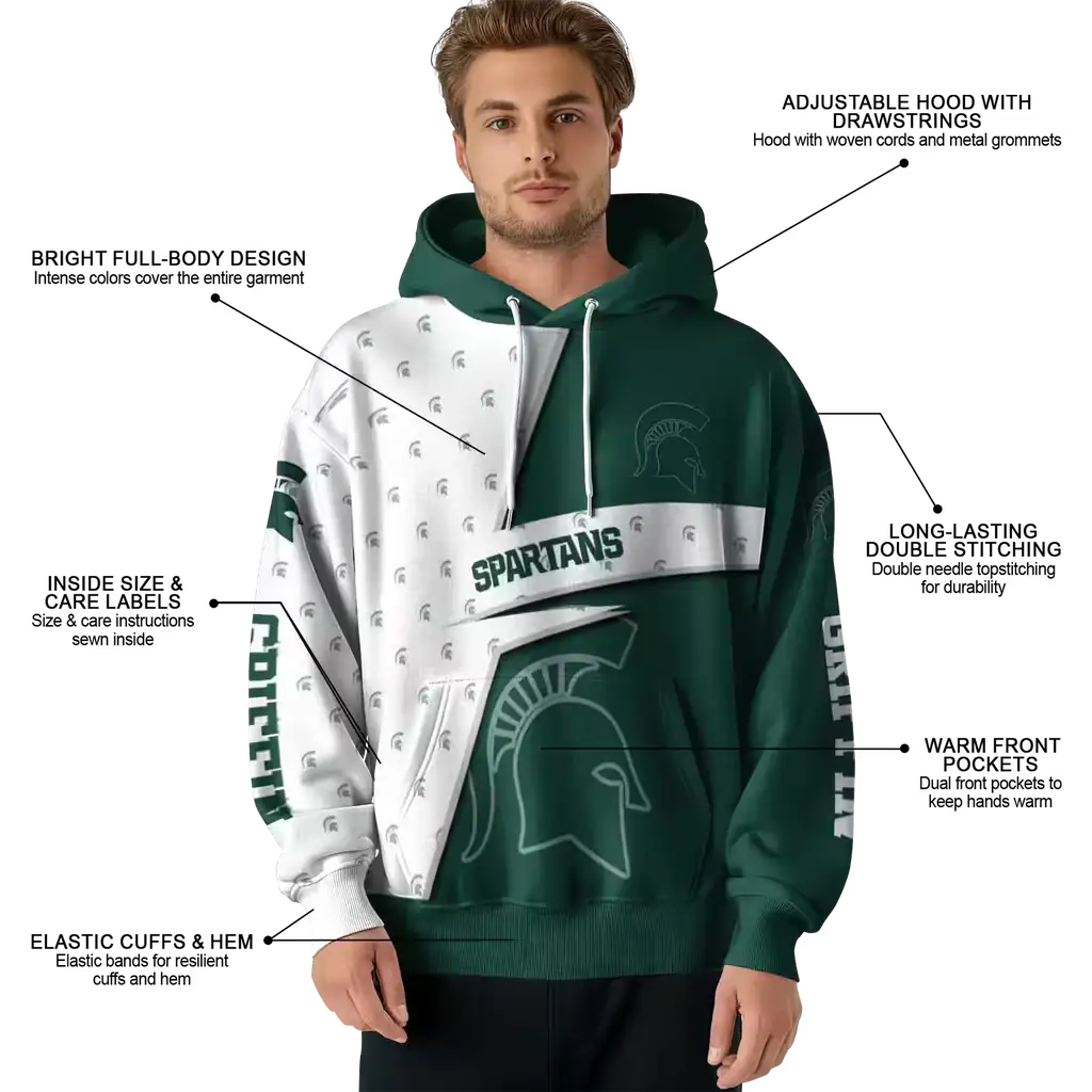 personalized michigan state spartans abstract shape green hoodie latest model personalized michigan state spartans abstract shape green hoodie latest model