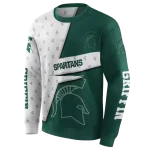 personalized michigan state spartans abstract shape green hoodie best selling