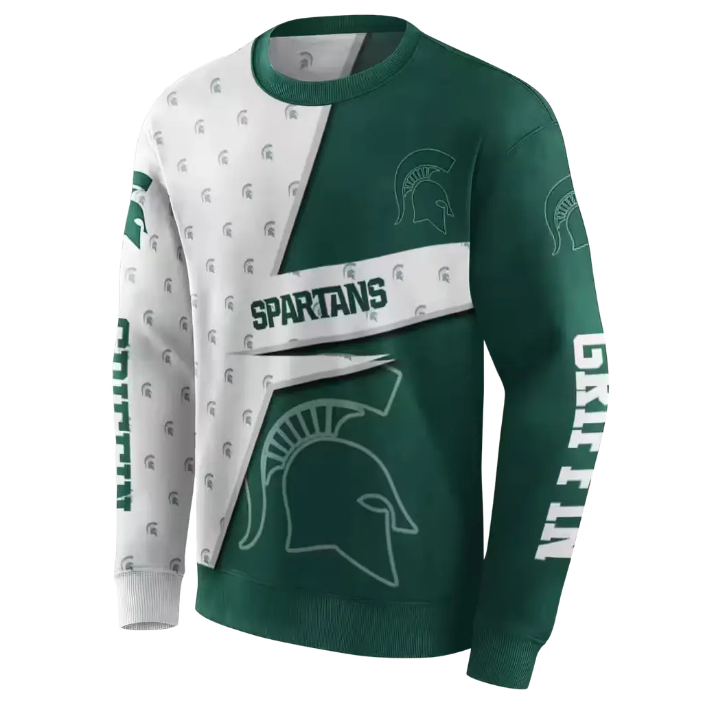 personalized michigan state spartans abstract shape green hoodie new arrival personalized michigan state spartans abstract shape green hoodie new arrival