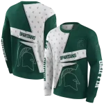 personalized michigan state spartans abstract shape green hoodie best selling