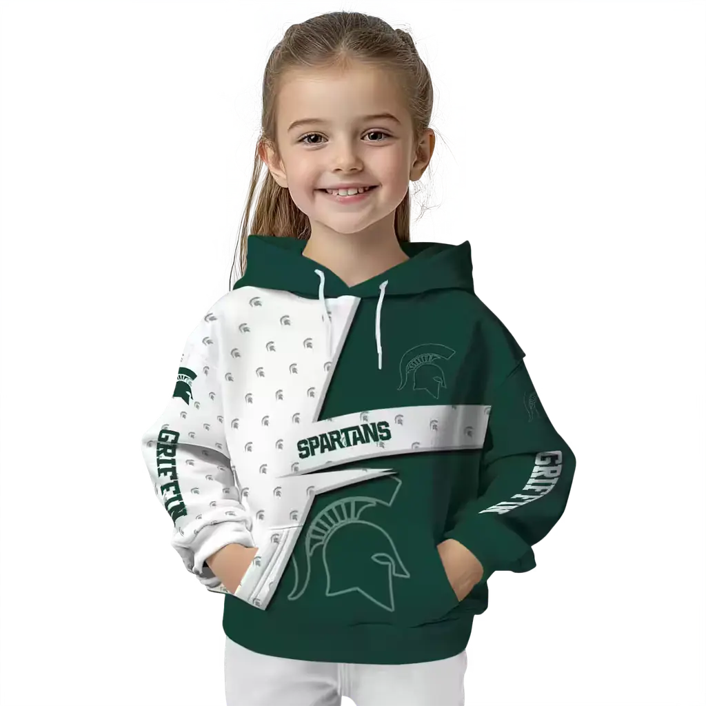 personalized michigan state spartans abstract shape green hoodie top rated personalized michigan state spartans abstract shape green hoodie top rated
