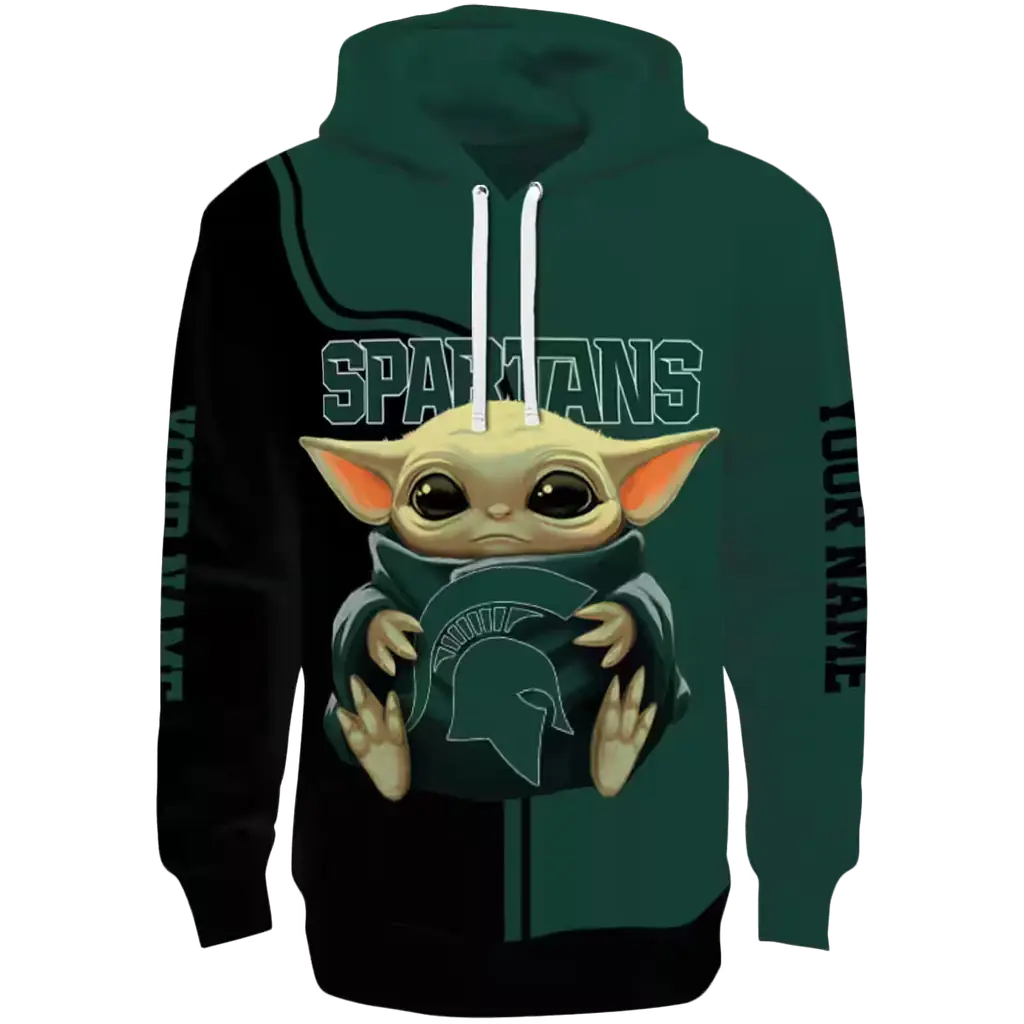 personalized michigan state spartans baby yoda green black hoodie best selling personalized michigan state spartans baby yoda green black hoodie best selling