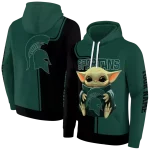 personalized michigan state spartans baby yoda green black hoodie best selling