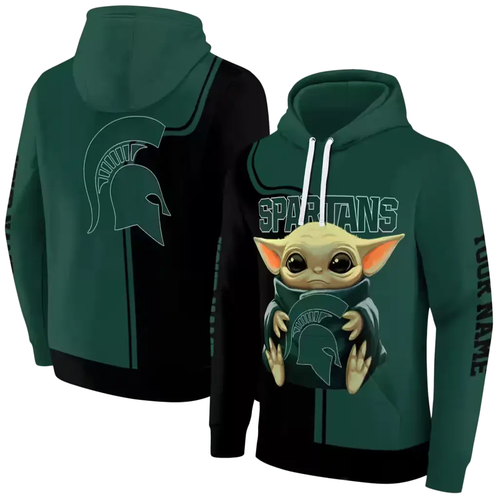personalized michigan state spartans baby yoda green black hoodie fashion forward personalized michigan state spartans baby yoda green black hoodie fashion forward