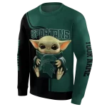personalized michigan state spartans baby yoda green black hoodie best selling