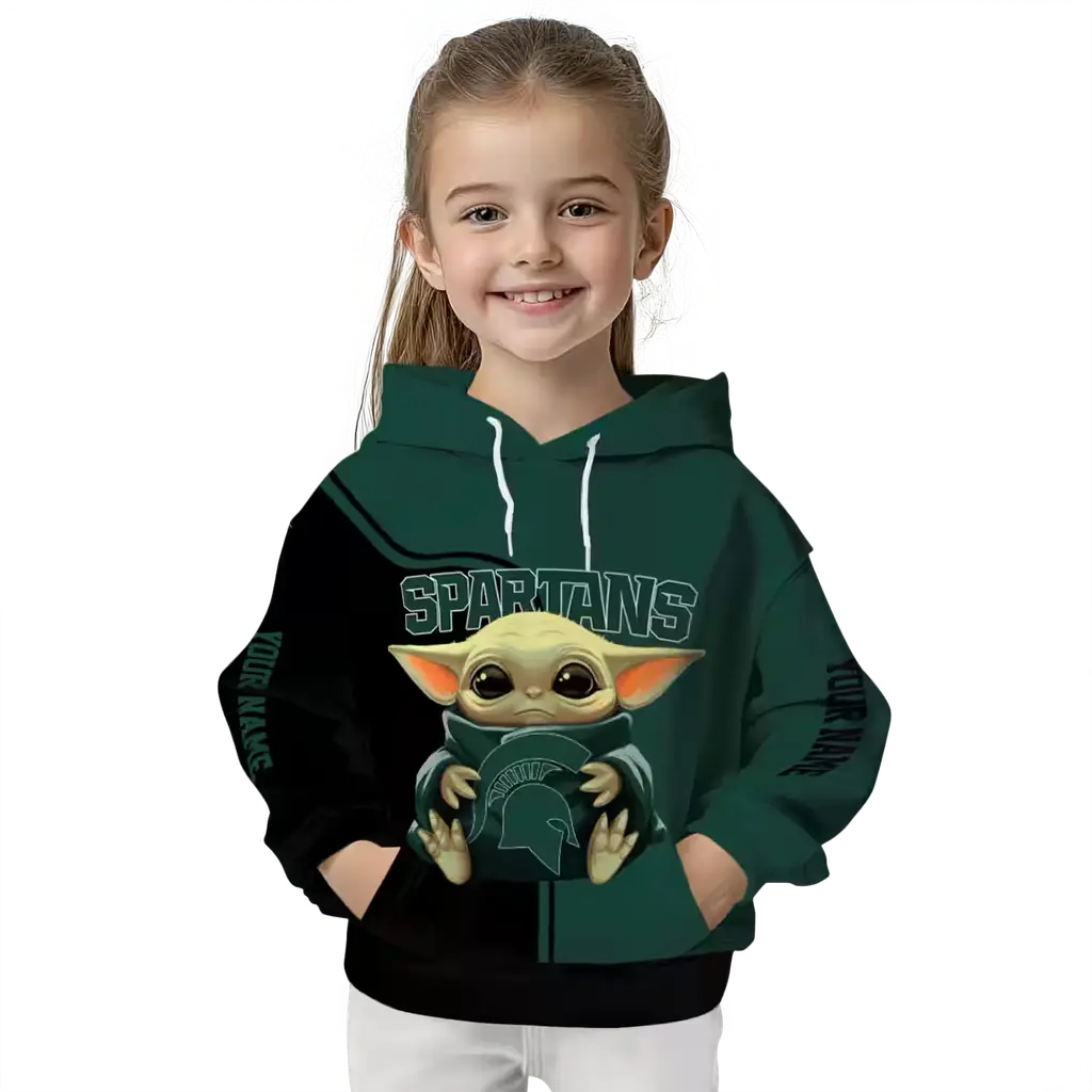 personalized michigan state spartans baby yoda green black hoodie top rated personalized michigan state spartans baby yoda green black hoodie top rated