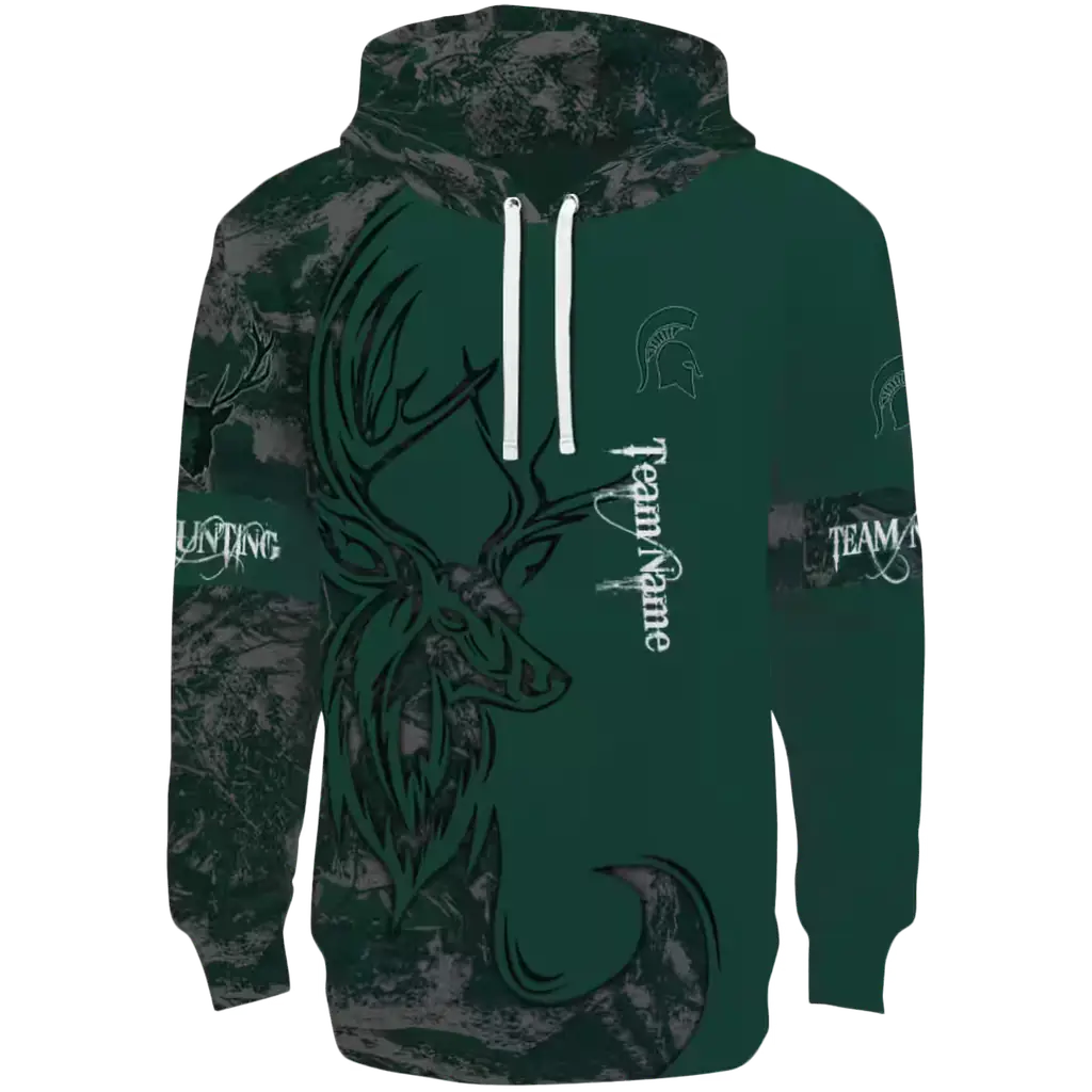 personalized michigan state spartans deer silhouette green hoodie best selling personalized michigan state spartans deer silhouette green hoodie best selling