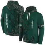 personalized michigan state spartans deer silhouette green hoodie best selling