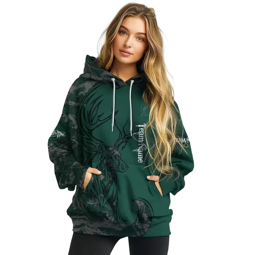 personalized michigan state spartans deer silhouette green hoodie high quality personalized michigan state spartans deer silhouette green hoodie high quality