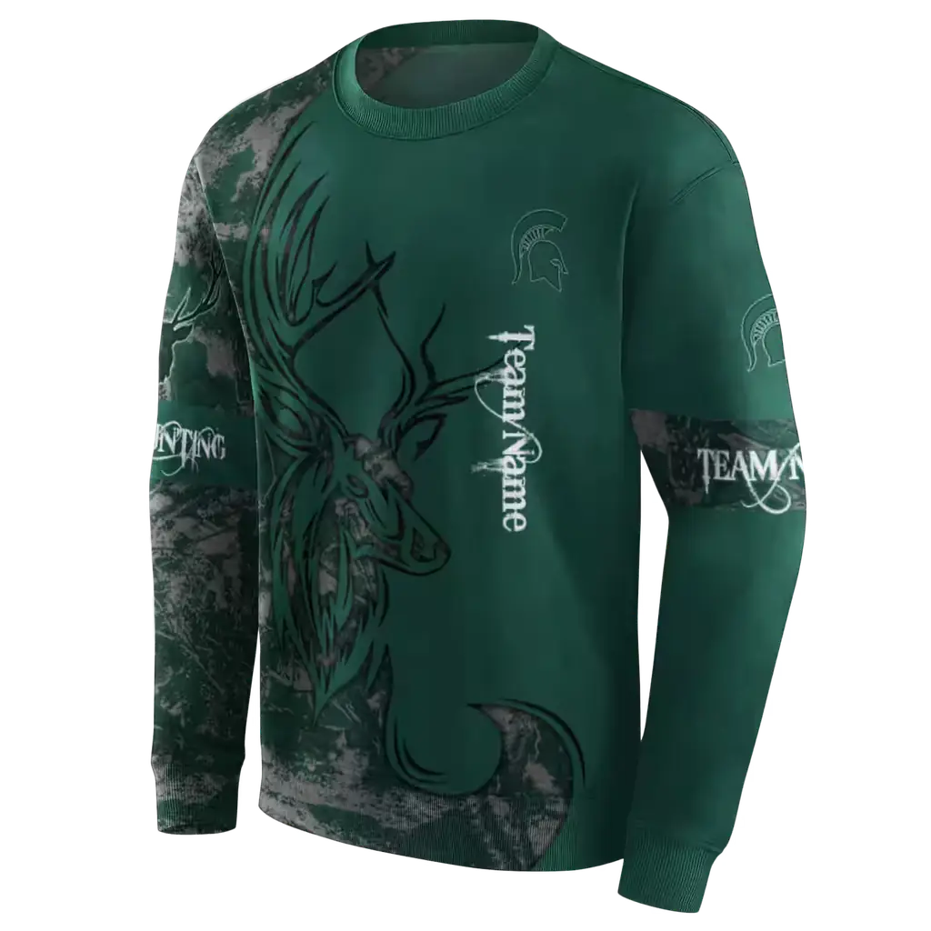 personalized michigan state spartans deer silhouette green hoodie new arrival personalized michigan state spartans deer silhouette green hoodie new arrival