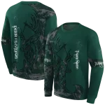 personalized michigan state spartans deer silhouette green hoodie best selling