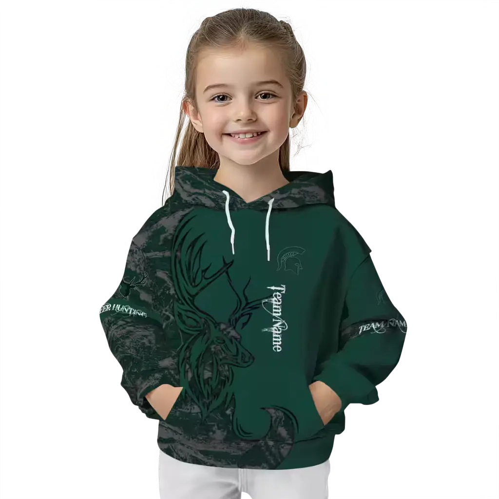 personalized michigan state spartans deer silhouette green hoodie top rated personalized michigan state spartans deer silhouette green hoodie top rated