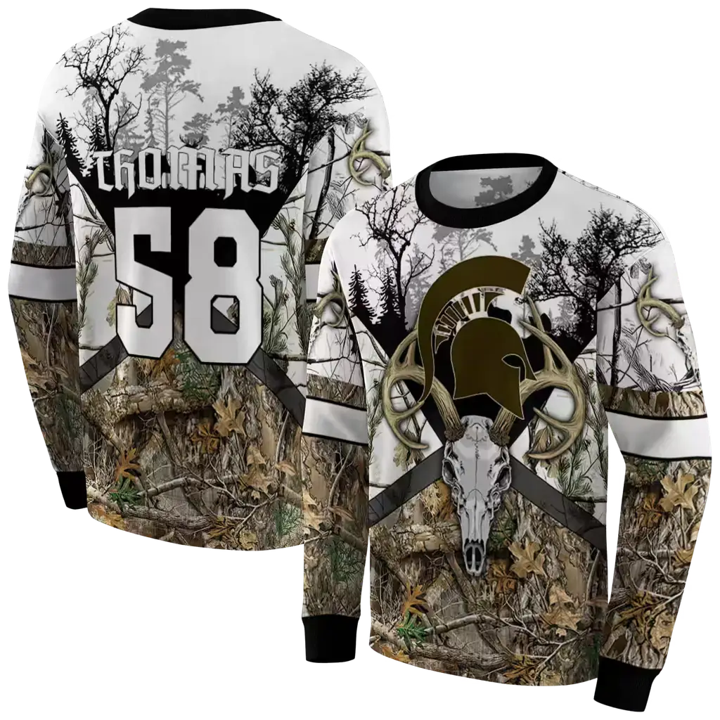 personalized michigan state spartans forest silhouette hoodie premium grade personalized michigan state spartans forest silhouette hoodie premium grade