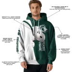 personalized michigan state spartans peeking snoopy green hoodie best selling