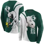 personalized michigan state spartans peeking snoopy green hoodie best selling