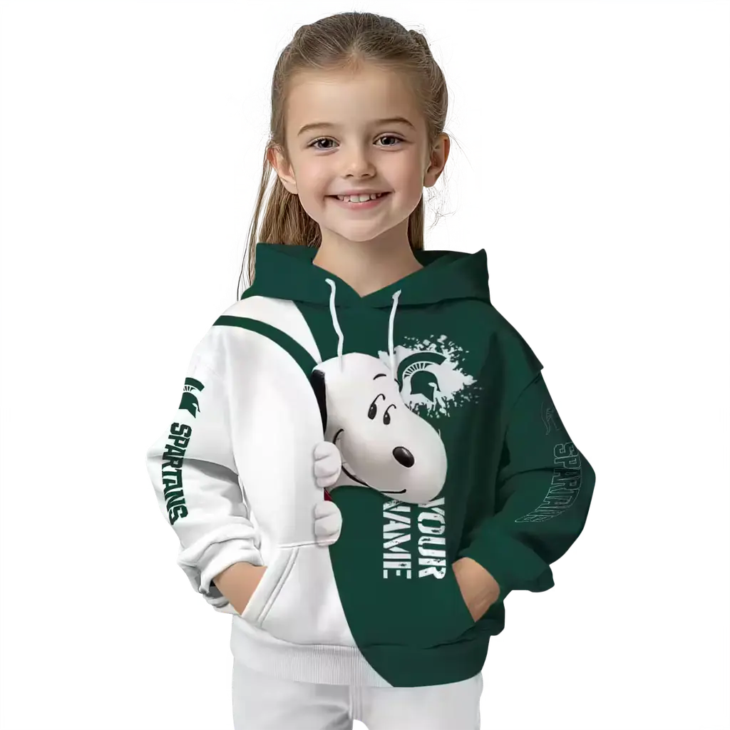 personalized michigan state spartans peeking snoopy green hoodie top rated personalized michigan state spartans peeking snoopy green hoodie top rated