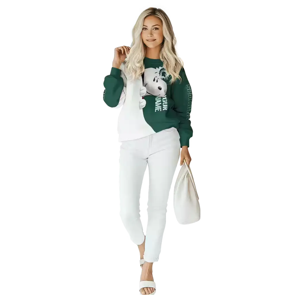 personalized michigan state spartans peeking snoopy green hoodie trendy personalized michigan state spartans peeking snoopy green hoodie trendy